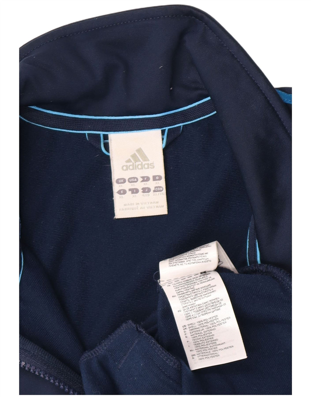 Adidas Herren Trainingsanzug Top Jacke XL Marineblau Polyester