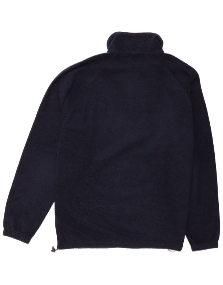 Kappa Herren-Fleecepullover mit Reißverschluss am Hals, mittleres marineblaues Polyester
