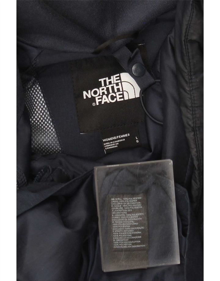 The North Face Damen-Regenjacke mit Kapuze, UK 16, Größe L, Marineblau, Polyester