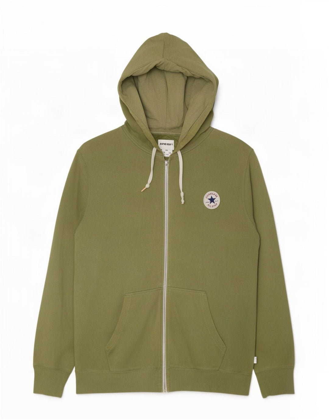 Converse Herren-Kapuzenpullover mit Reißverschluss, XL, grüne Baumwolle