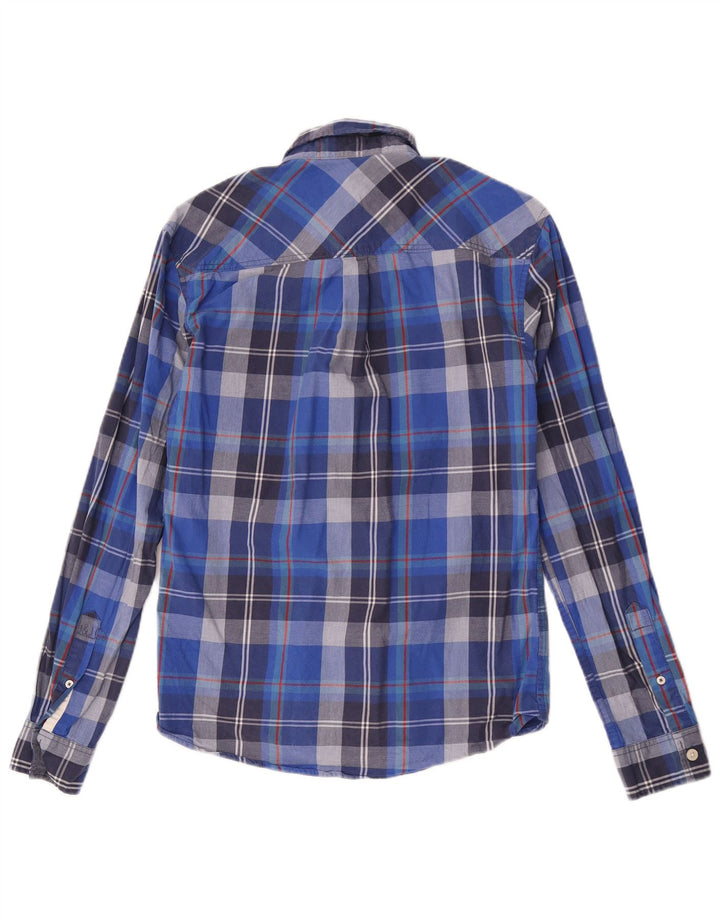 Jack & Jones Flanellhemd für Jungen, 11–12 Jahre, blau kariert, Baumwolle