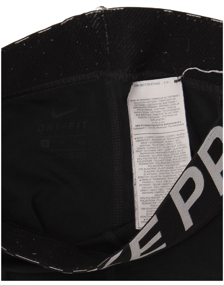 Nike Womens Graphic Leggings UK 8 Small Schwarz Polyester