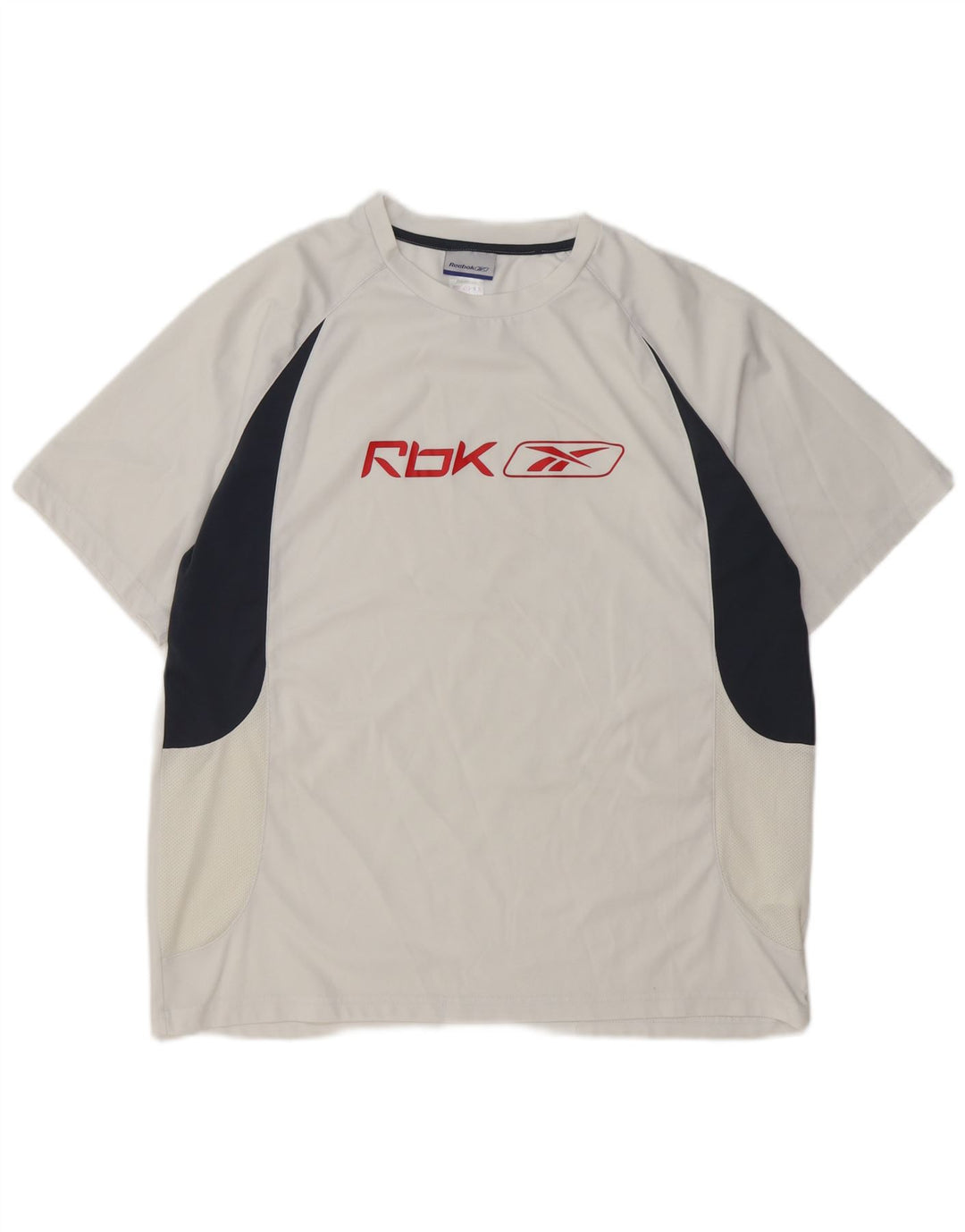 REEBOK Herren T-Shirt mit Grafik, XL, Weiß, Farbblock