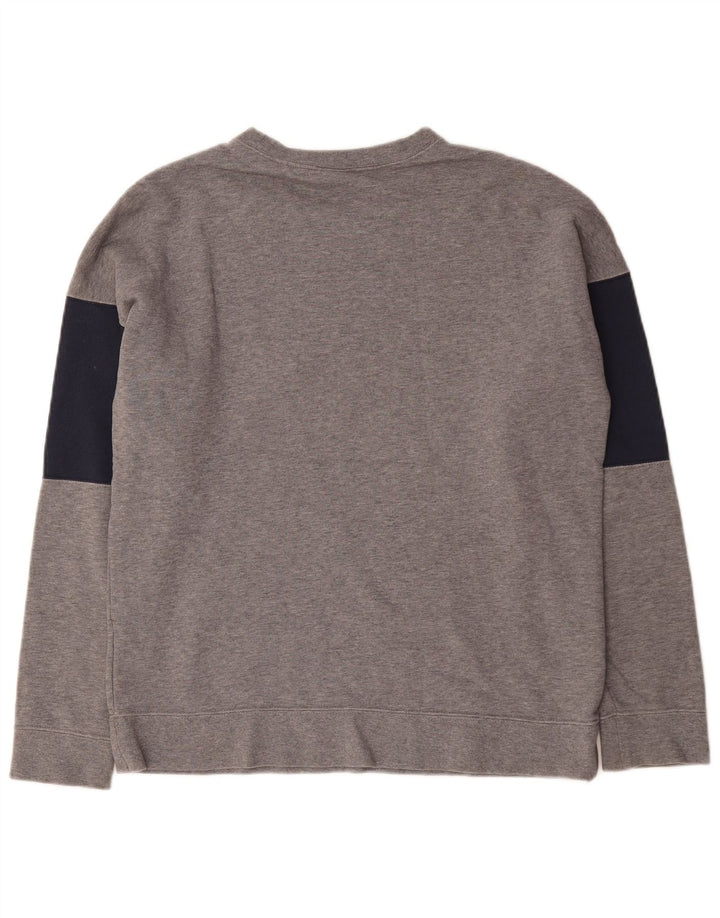 Nike Herren Grafik-Sweatshirt-Pullover aus mittelgrauer Colourblock-Baumwolle