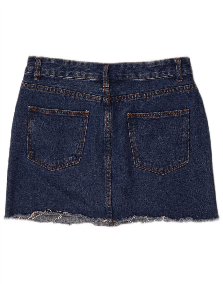 Vintage Damen Mini Jeansrock Medium W28 Blaue Baumwolle