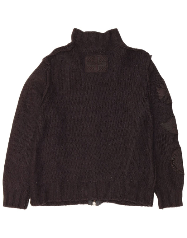 Richmond Damen Strickjacke UK 20 2XL Schwarze Wolle