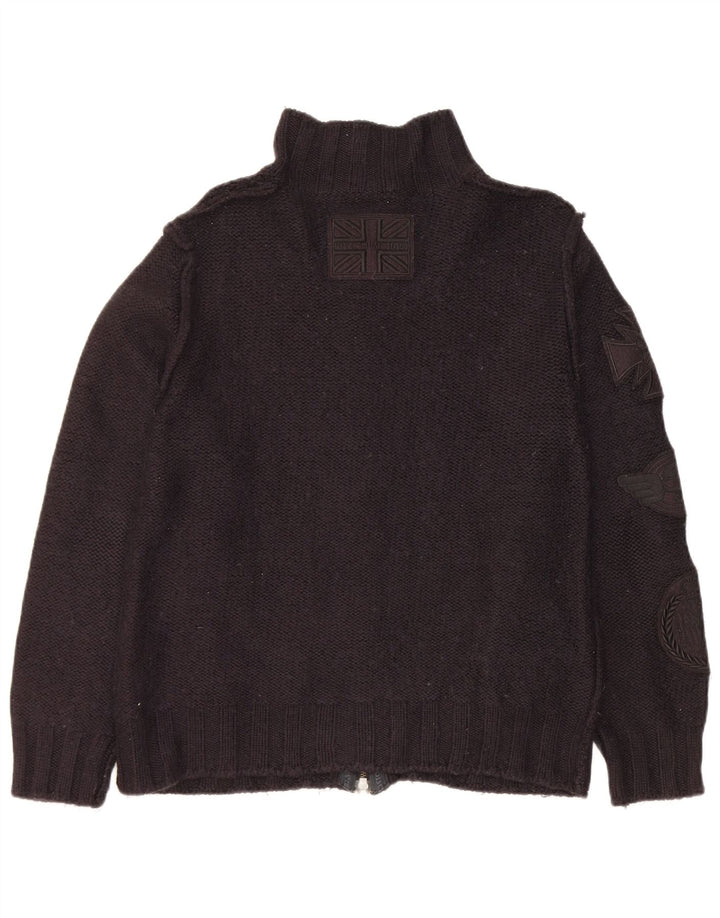 Richmond Damen Strickjacke UK 20 2XL Schwarze Wolle