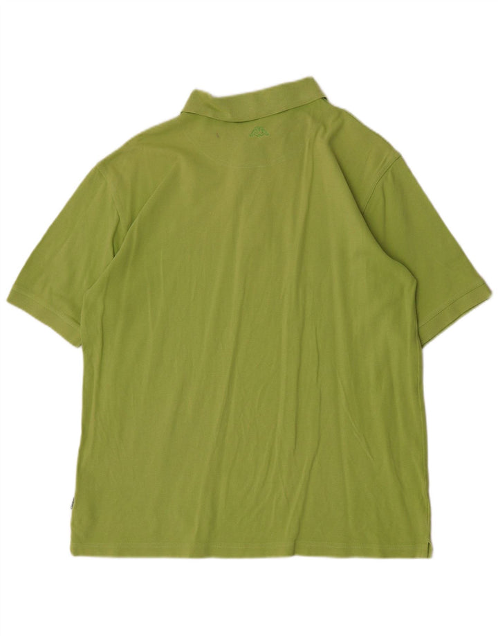 Kappa Herren-Poloshirt, groß, grüne Baumwolle