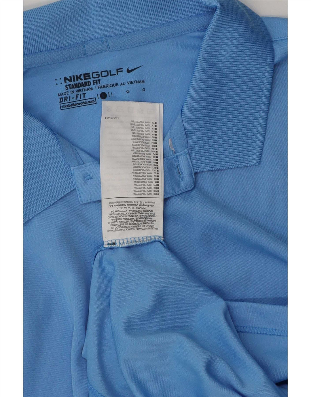 Nike Herren Dri Fit Standard Poloshirt, großes blaues Polyester