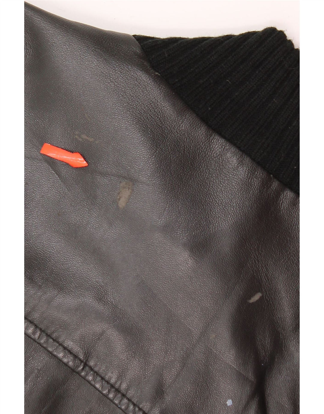 Conbipel Herren Bomber-Lederjacke IT 48 Mittelschwarzes Leder