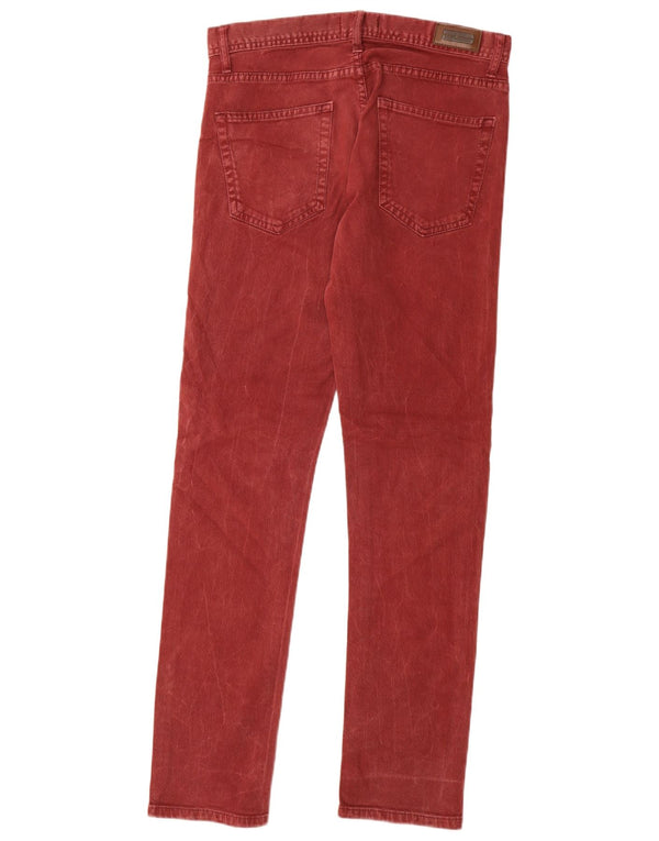Zara Herren Slim Jeans EU 38 Small W30 L30 Rote Baumwolle
