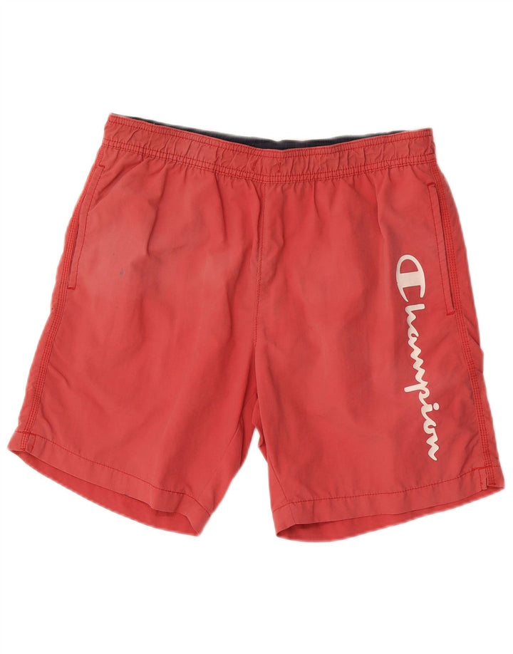 Champion Herren Badeshorts mit Grafik, Größe S, Rot, Polyamid
