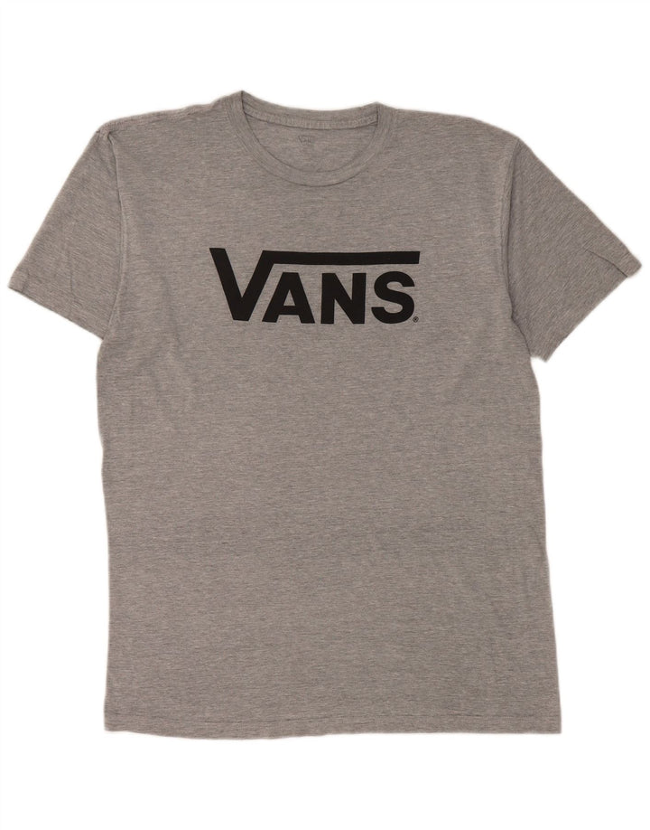 VANS Mens Graphic T-Shirt Top Medium Grey