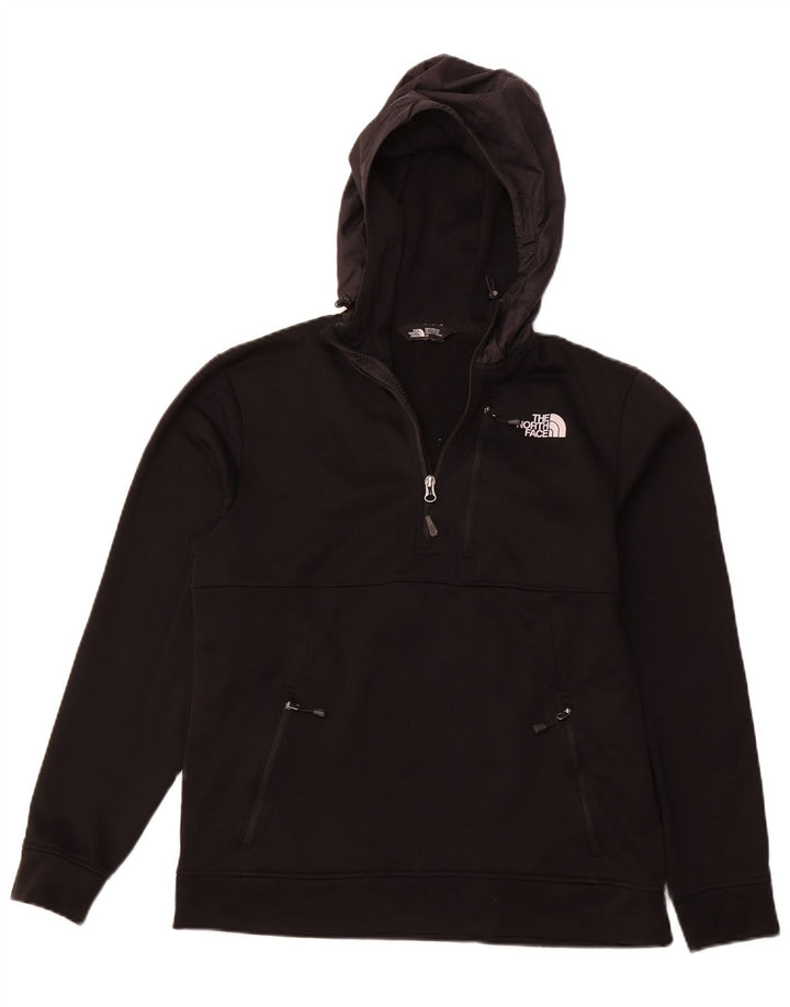 THE NORTH FACE Herren-Kapuzenpullover mit Reißverschluss am Hals, groß, aus schwarzem Polyester