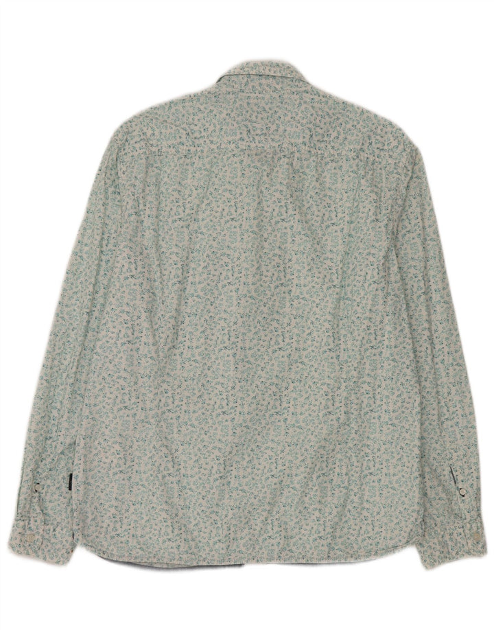 White Stuff Herren-Slim-Fit-Hemd XL aus Baumwolle mit Blumenmuster