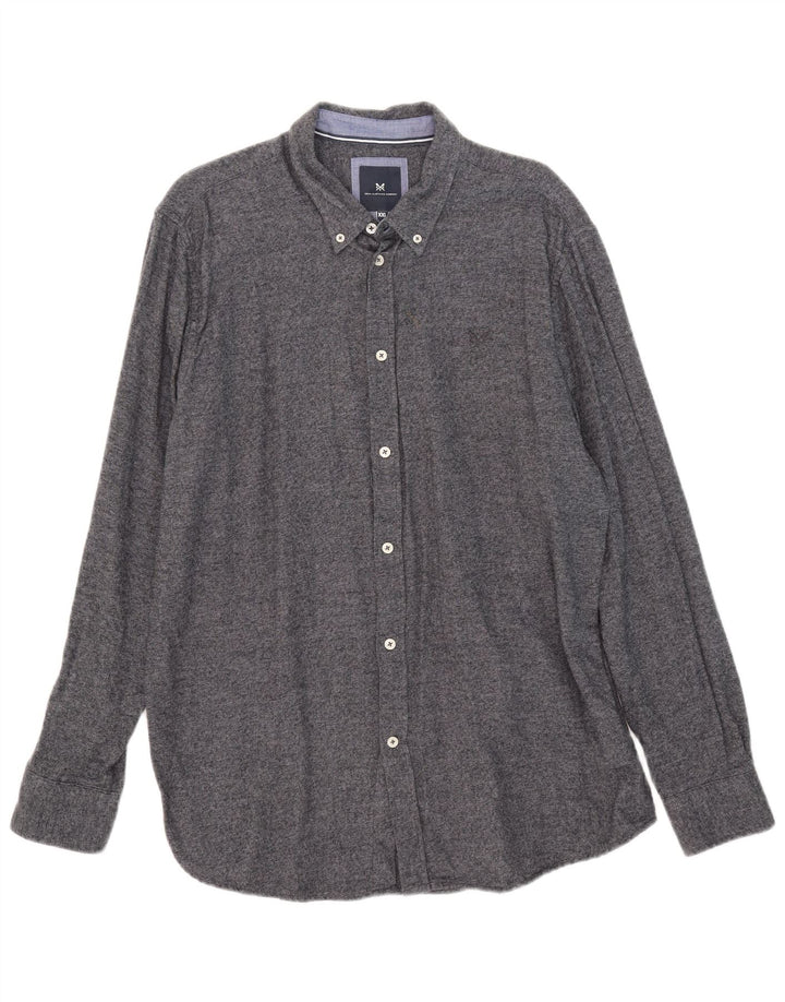 Crew Clothing Herrenhemd 2XL Grau Baumwolle
