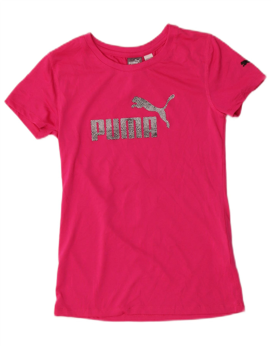 PUMA Mädchen Grafik T-Shirt Top 12–13 Jahre groß rosa Polyester