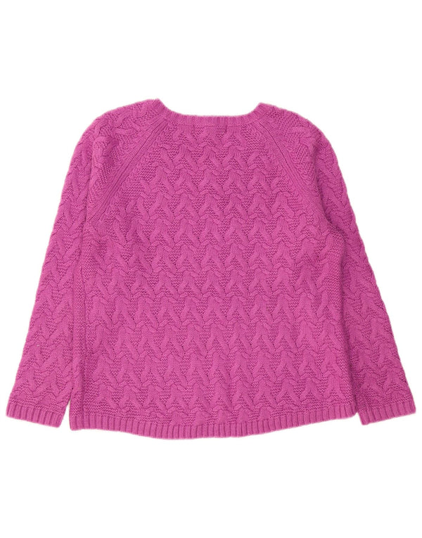 Marks & Spencer Damen-Pullover mit U-Boot-Ausschnitt, UK 12, Mittelviolett, Acryl