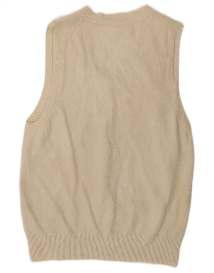 Zara Damen Weste Tank Top UK 18 XL Off White Wool