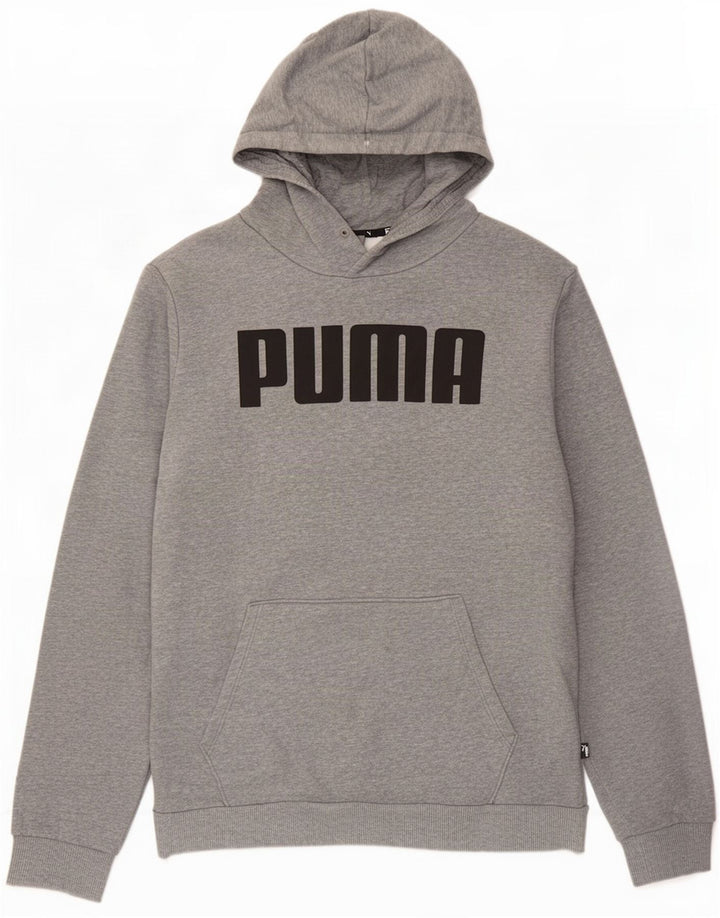 Puma Herren Graphic Hoodie Pullover mittelgraue Baumwolle