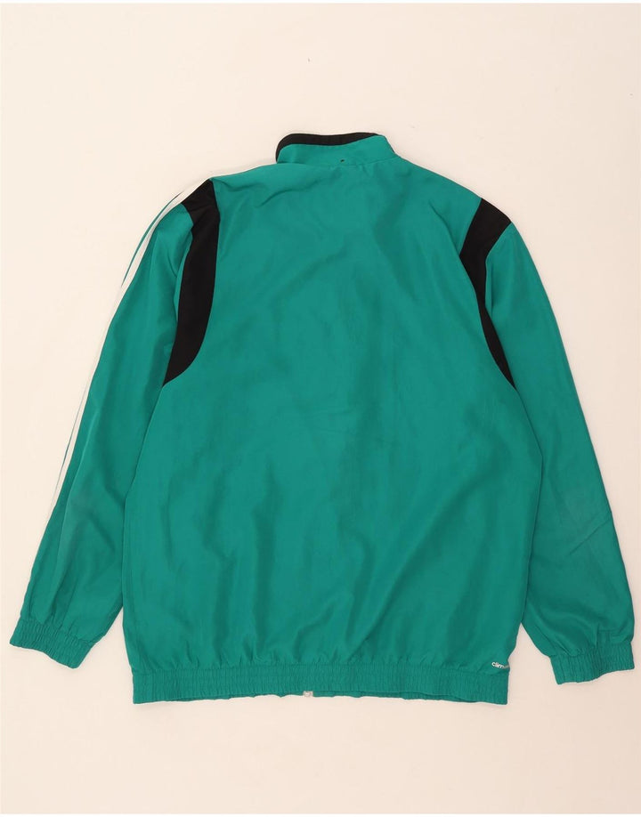Adidas Herren Climalite-Trainingsanzug-Top-Jacke, groß, Türkis, Farbblock