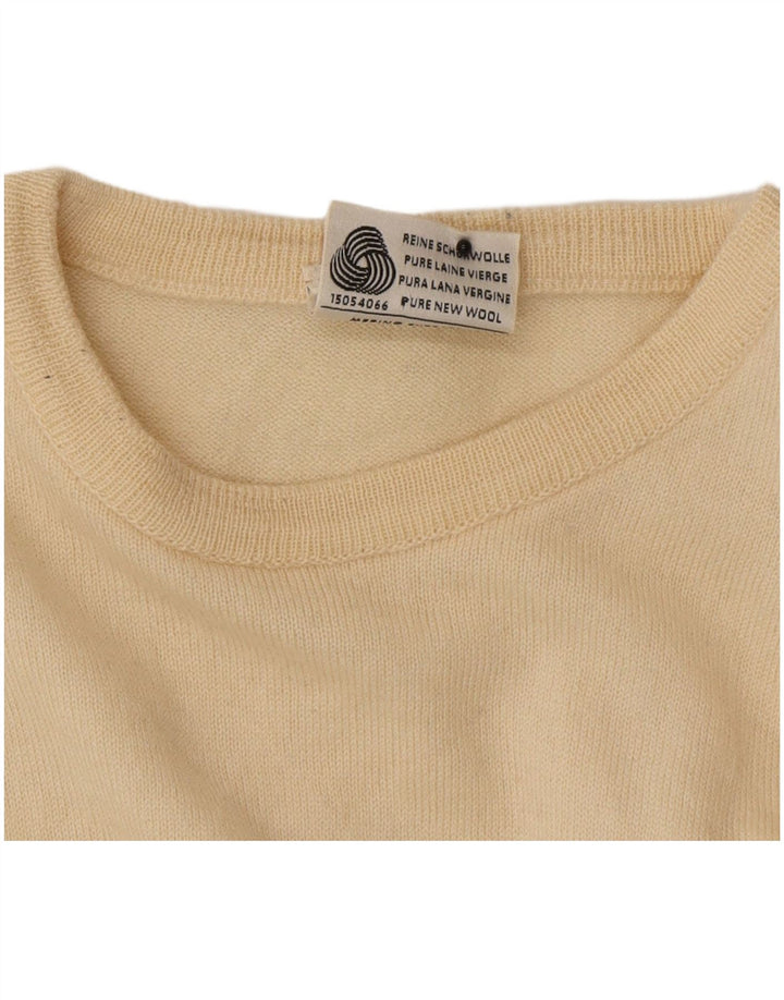 Marco Pecci Damen-Pullover mit U-Boot-Ausschnitt, EU 42, große beige Wolle