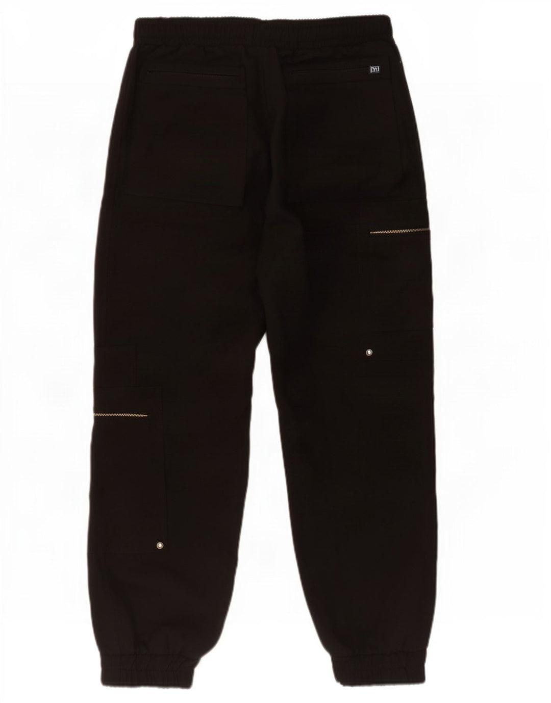 Zara Damen Crop Jogger Cargo-Hose, Größe L, W30, L26, Schwarz
