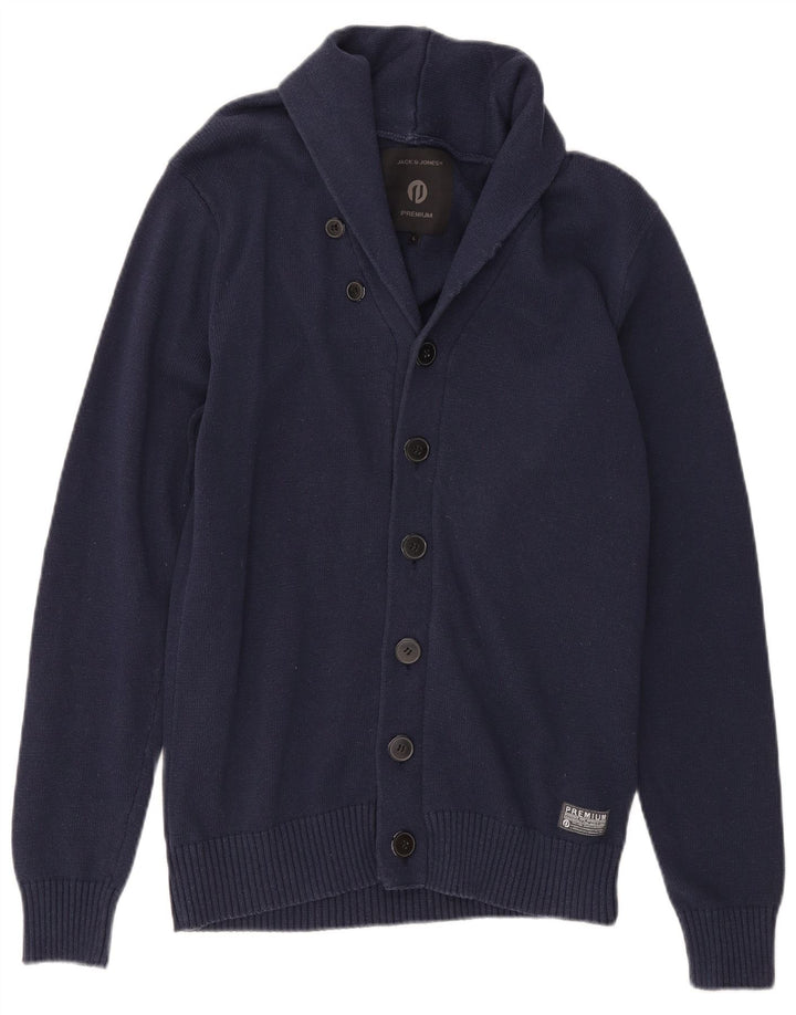 Jack & Jones Herren-Strickjacke, groß, marineblau, Baumwolle