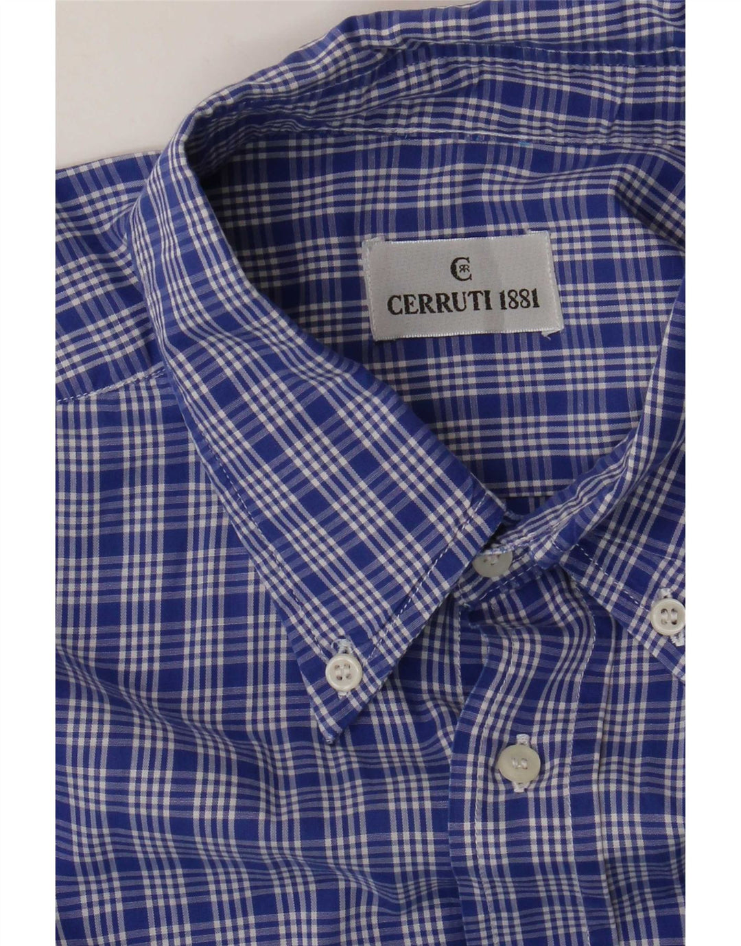 Cerruti 1881 Herrenhemd XL Blau kariert