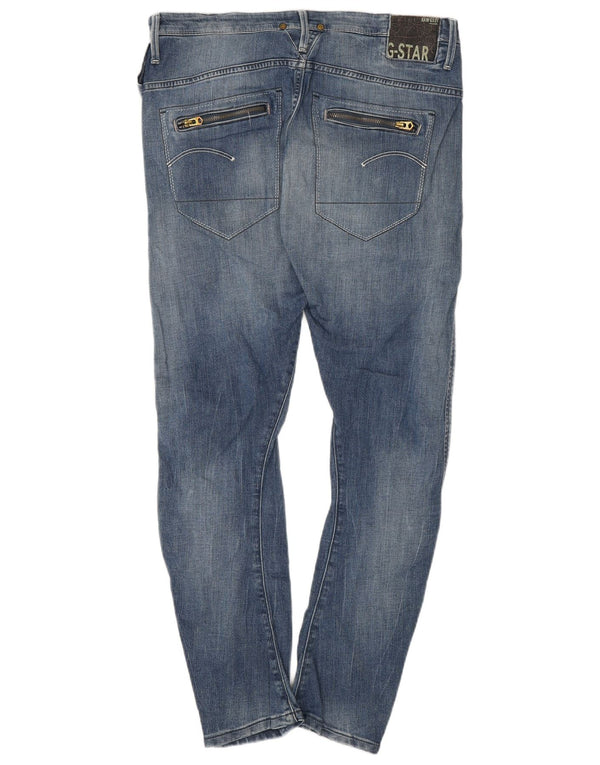 G-Star Mens 3D Arc Distressed Slim Jeans W30 L28 Blue Cotton