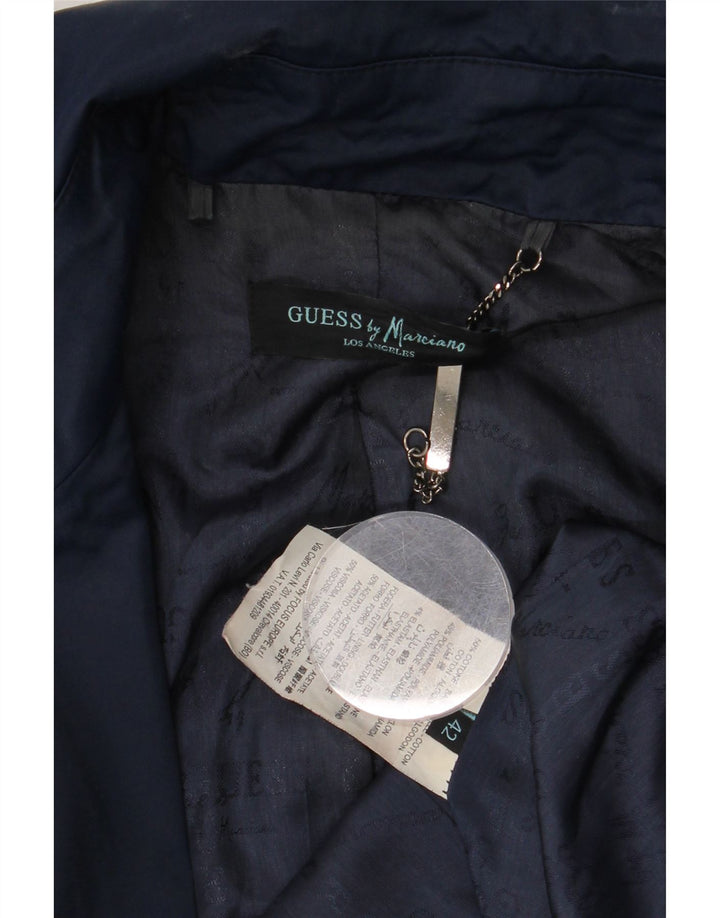 Guess By Marciano Damen Trenchcoat IT 42 Medium Navy Blue Cotton