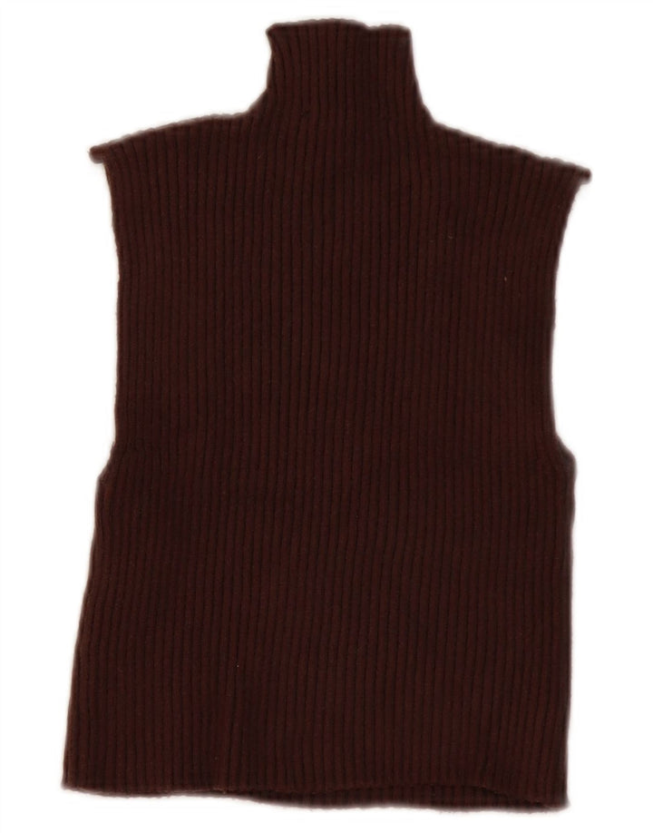 Zara Damen Crop Vest Top UK 8 Small Braune Viskose