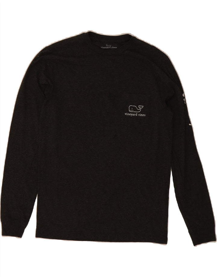VINEYARD VINES Mens Graphic Top Long Sleeve XS Grey Cotton Vintage Vineyard Vines and Second-Hand Vineyard Vines from Messina Hembry 