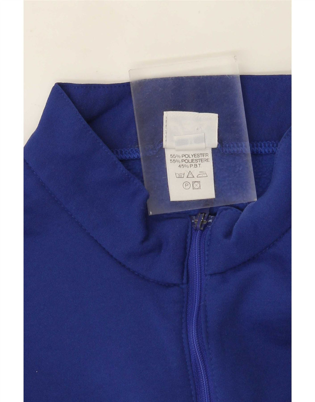 Asics Herren-Sweatshirt mit Reißverschluss am Hals, Mittelblaues Farbblock-Polyester