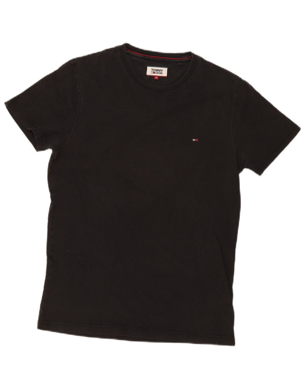 Tommy Hilfiger Herren T-Shirt Top Medium Schwarz Baumwolle