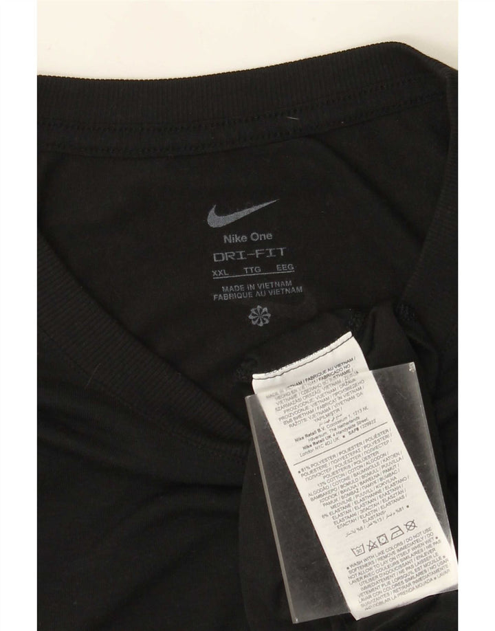 Nike Herren Dri Fit Top Langarm 2XL Schwarz Polyester