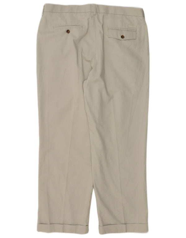 Izod Mens Pegged Casual Hose W36 L29 Beige Baumwolle