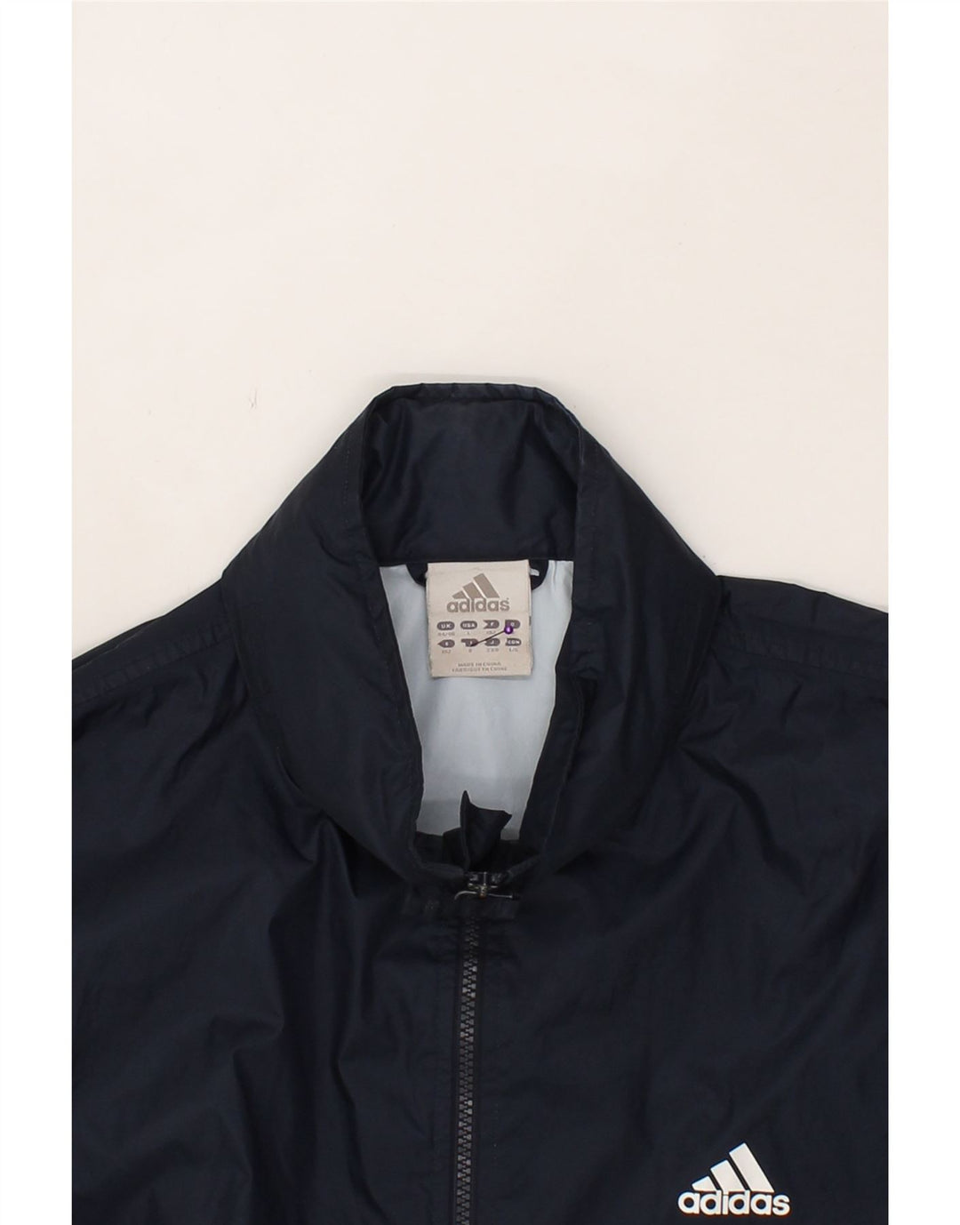 ADIDAS Mens Tracksuit Top Jacket UK 44/46 Large Navy Blue Polyester Vintage Adidas and Second-Hand Adidas from Messina Hembry 