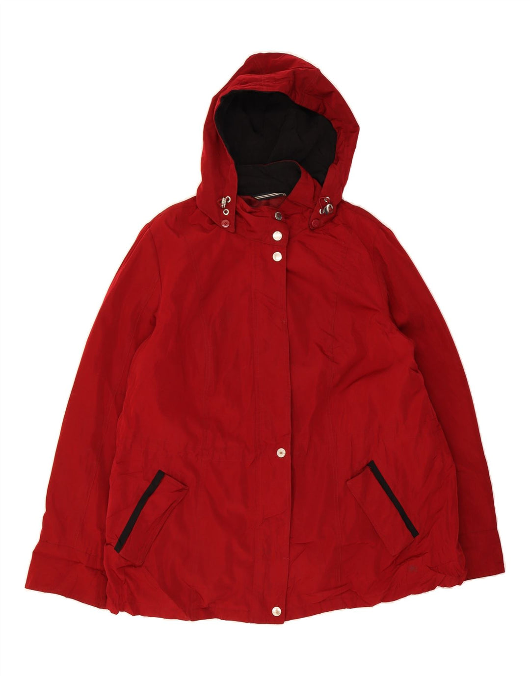 NAUTICA Womens Hooded Windbreaker Jacket UK 18 XL Red Polyester Vintage Nautica and Second-Hand Nautica from Messina Hembry 