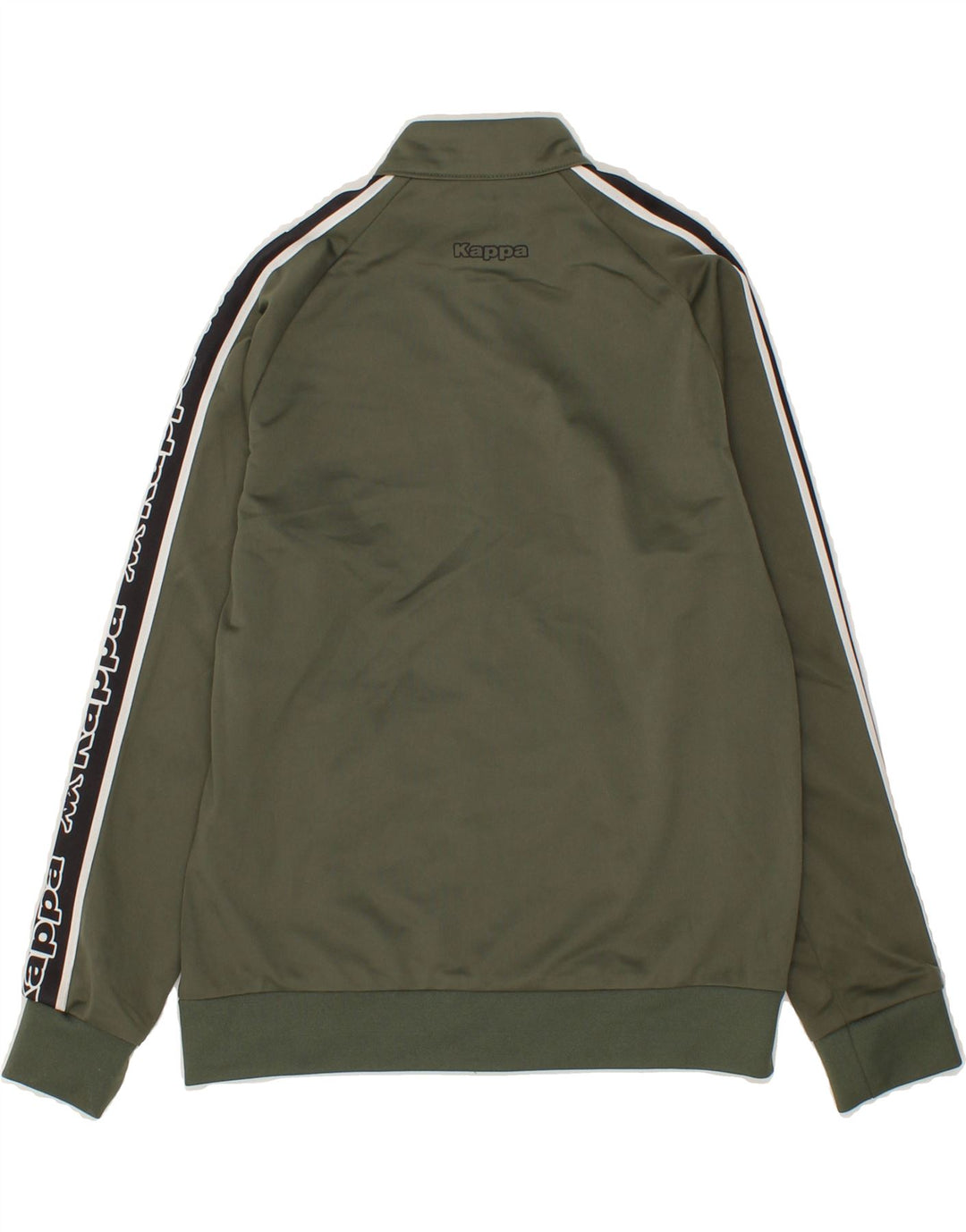 KAPPA Boys Graphic Tracksuit Top Jacket 9-10 Years Khaki Colourblock Vintage Kappa and Second-Hand Kappa from Messina Hembry 