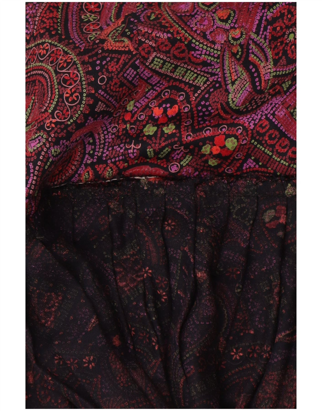 Vintage Damen Faltenrock W26 Kleines mehrfarbiges Paisley