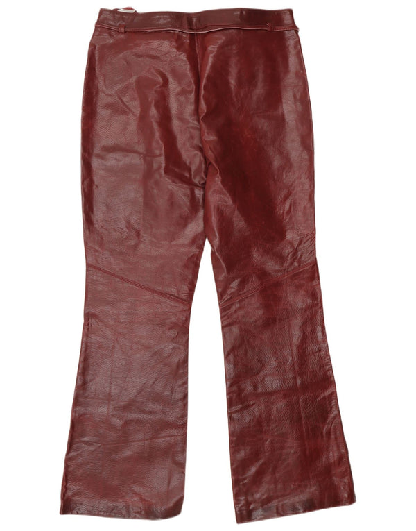 Vintage Damen Bootcut-Hose UK 14 Large W32 L30 Burgund