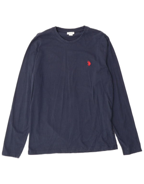 U.S. Polo Assn. Damen-Oberteil, langärmlig, UK-Größe 46, Größe L, Marineblau, Baumwolle