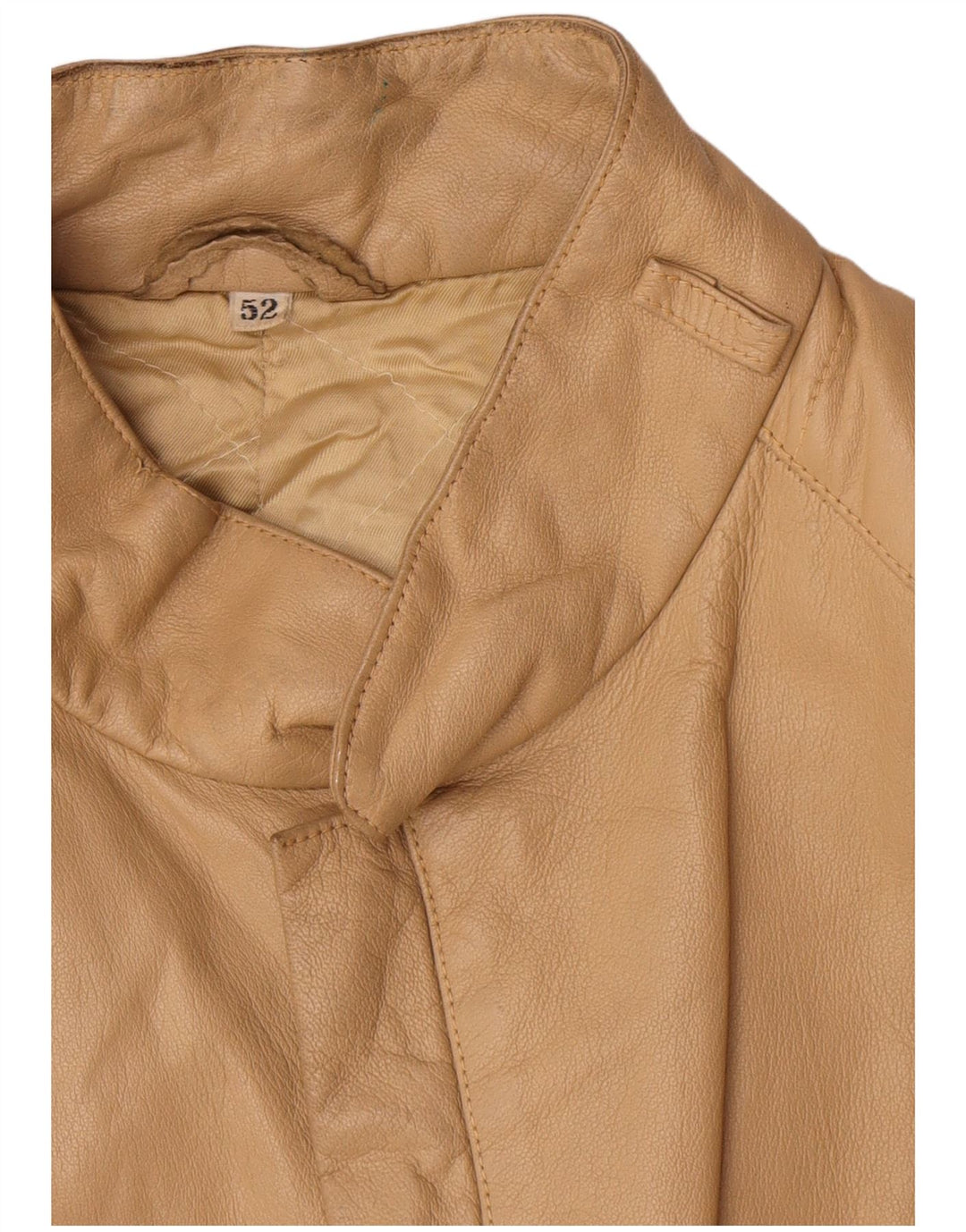 Vintage Herren Lederjacke IT 52 XL Beige