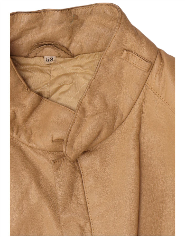 Vintage Herren Lederjacke IT 52 XL Beige