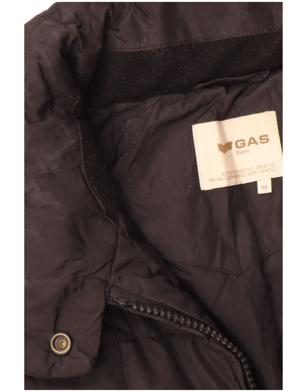 Gas Damen Wattierte Jacke UK 14 Medium Schwarz Polyamid