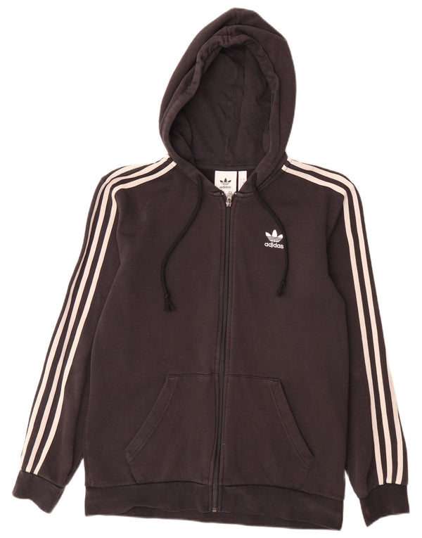 Adidas Herren Zip Hoodie Pullover Small Schwarz Baumwolle