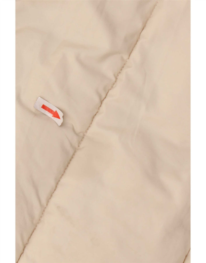 KHUJO Wattierter Damenmantel mit Kapuze, UK 10, Größe S, gebrochenes Weiß, Polyester