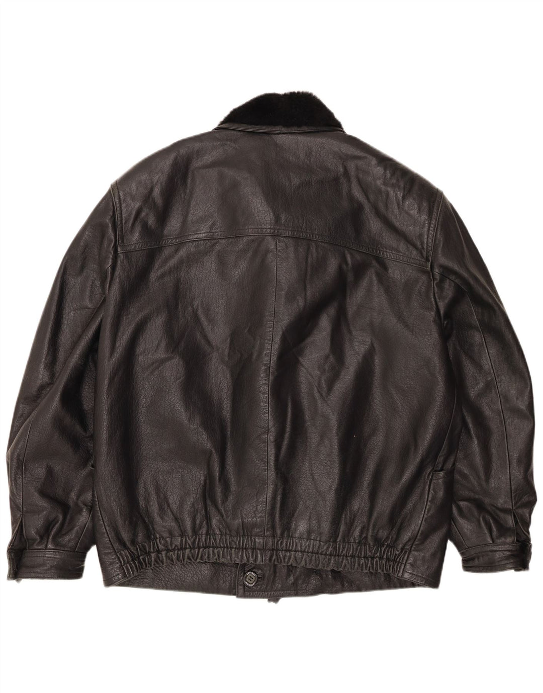 Fibok Herren Lederjacke IT 54 2XL Schwarzes Leder