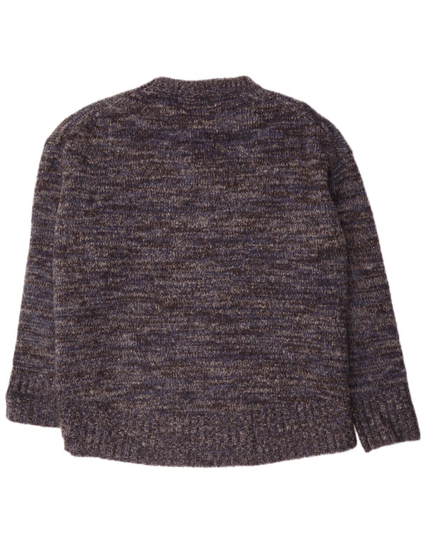 Zara Damen-Pullover mit Rundhalsausschnitt, UK 14, mittleres Marineblau meliert